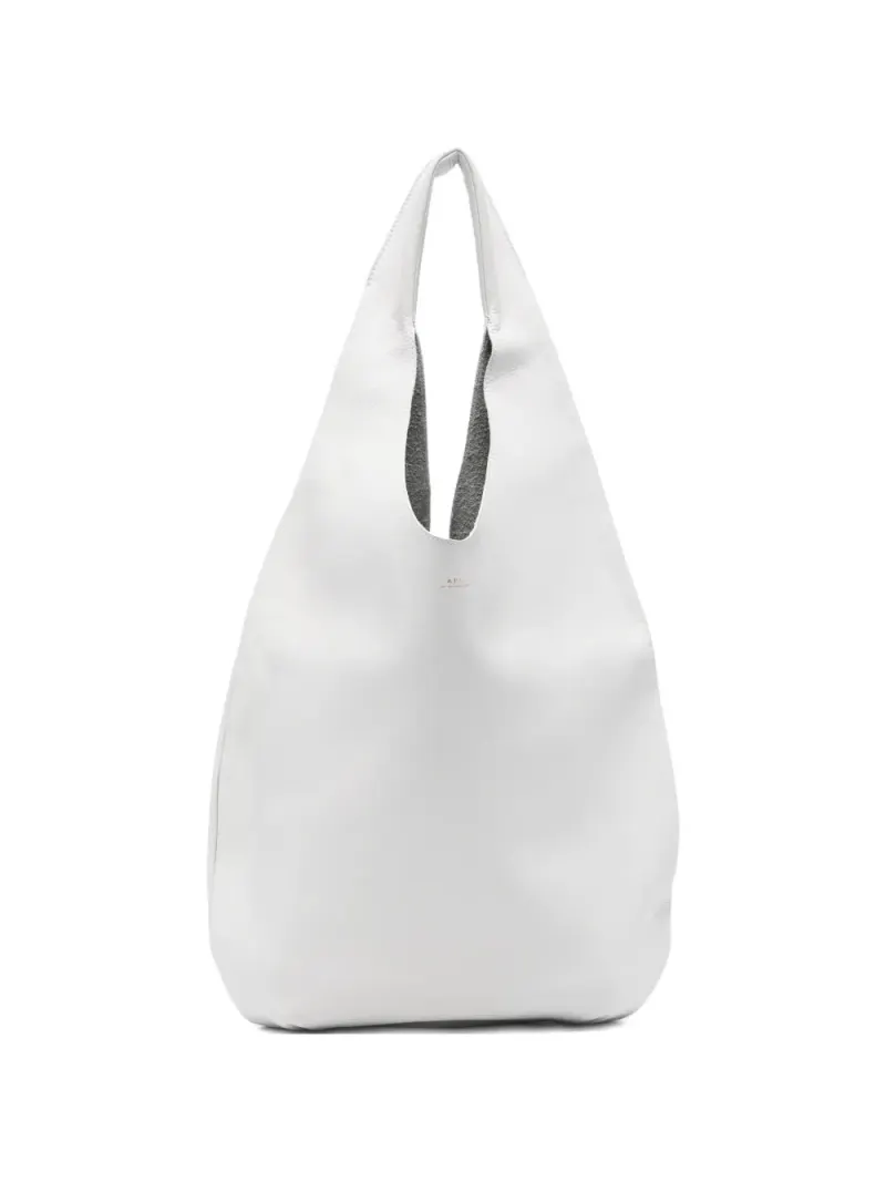 A.P.C. Le Neige Tote Bag aus Leder in Grau