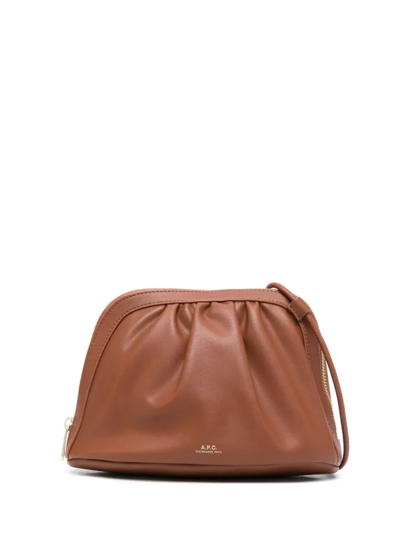 A.P.C. Schultertasche in Lederoptik in Braun Lederoptik-Leder