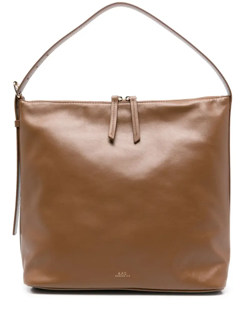 A.P.C. Schultertasche aus Leder in Braun