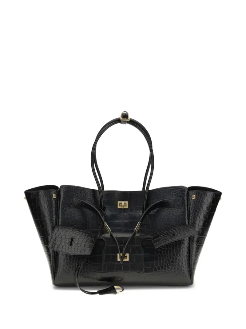 Balenciaga Mittelgroße Bel Air Schultertasche in Schwarz