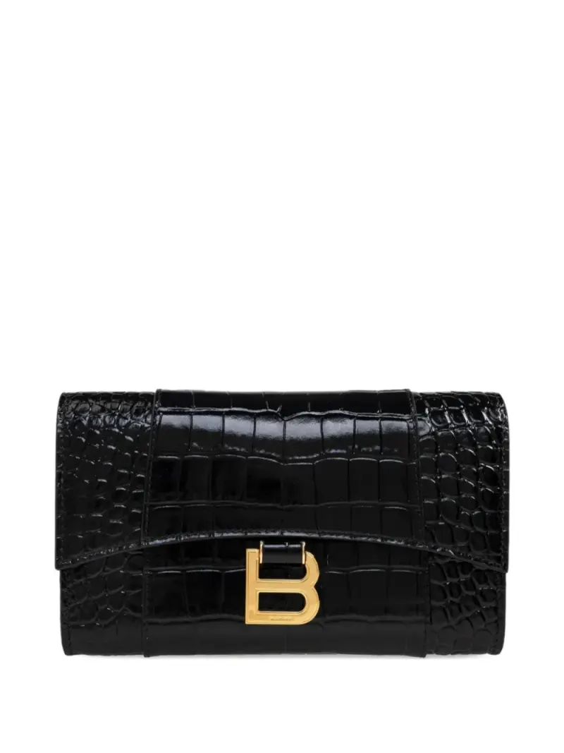 Balenciaga Hourglass Portemonnaie in Schwarz
