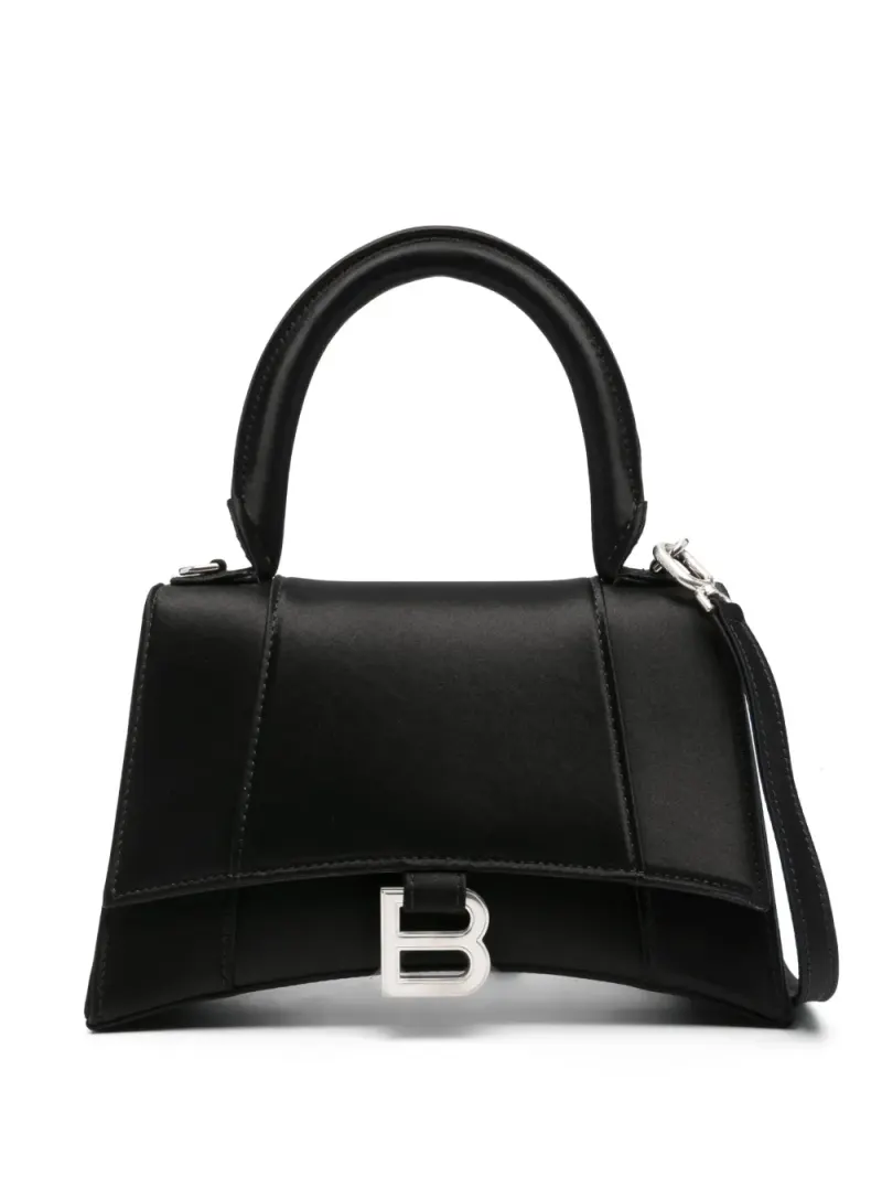 Balenciaga Kleine Hourglass Handtasche in Schwarz