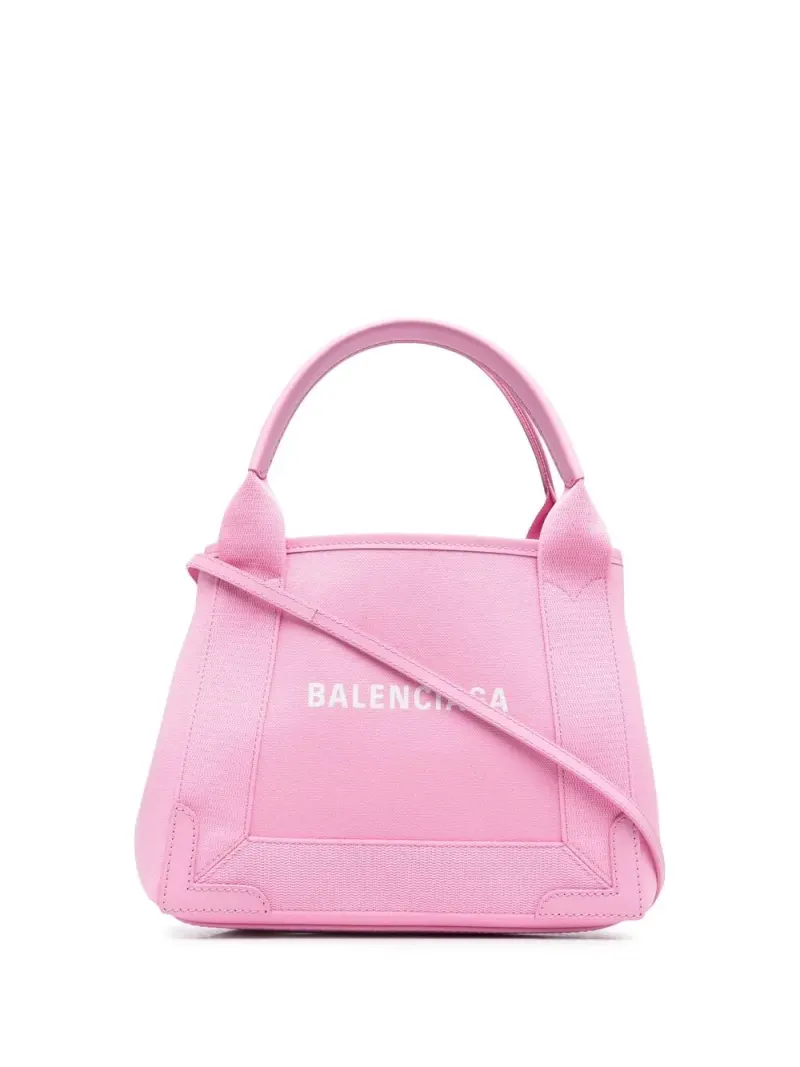 Balenciaga logo-print canvas tote in Rosa