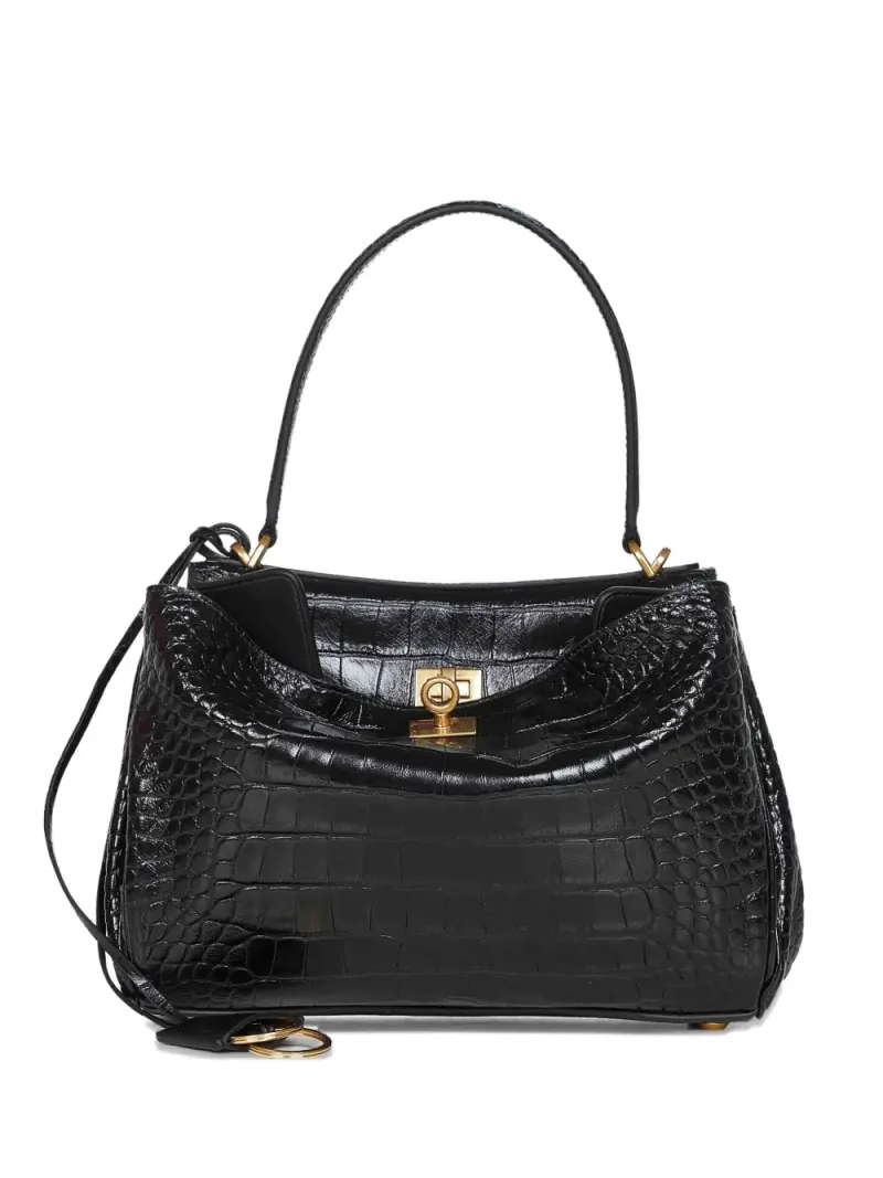 Balenciaga Kleine Rodeo Schultertasche in Schwarz