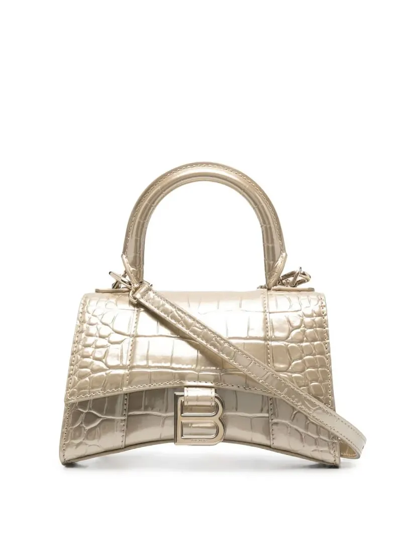 Balenciaga XS Hourglass Handtasche in Gold
