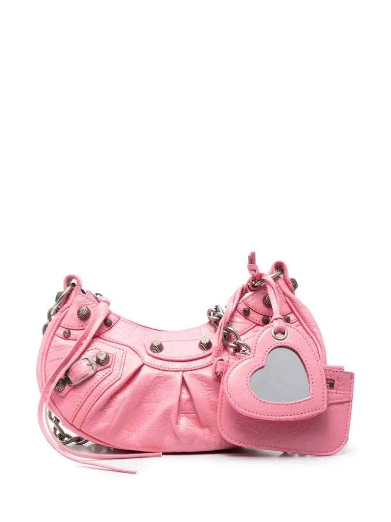 Balenciaga XS Le Cagole Schultertasche in Rosa