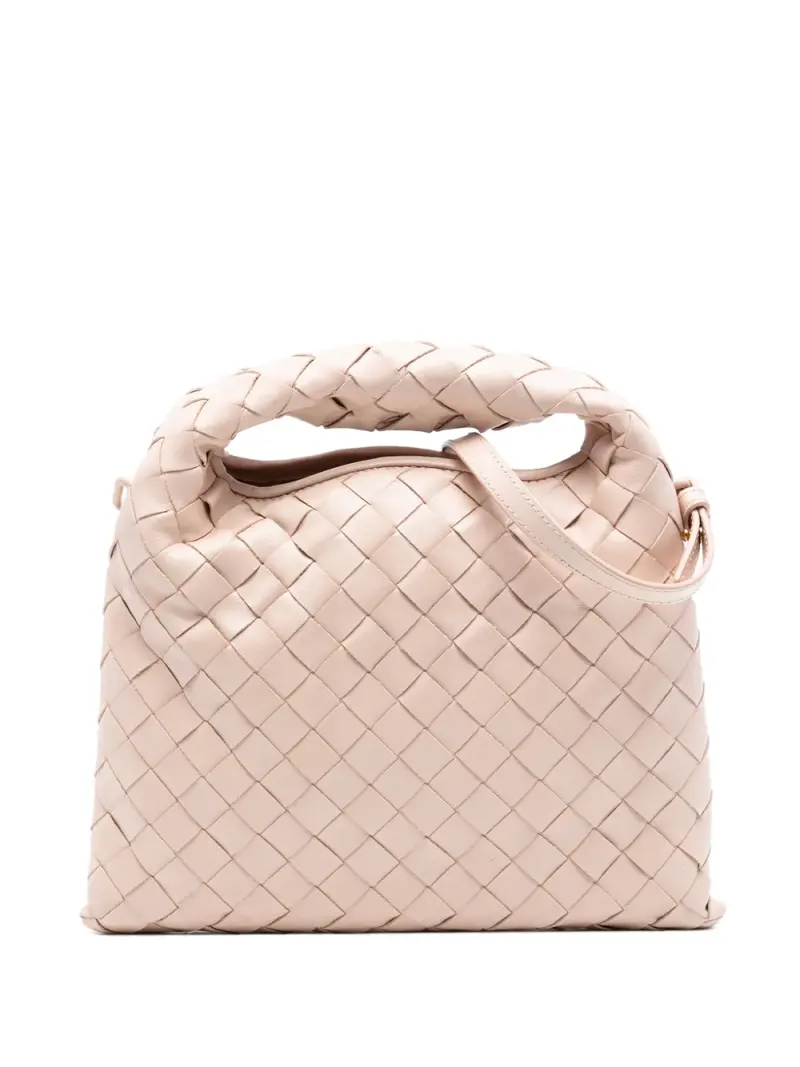 Bottega Veneta Hop in Rosa Intrecciato-Leder – Schultertasche