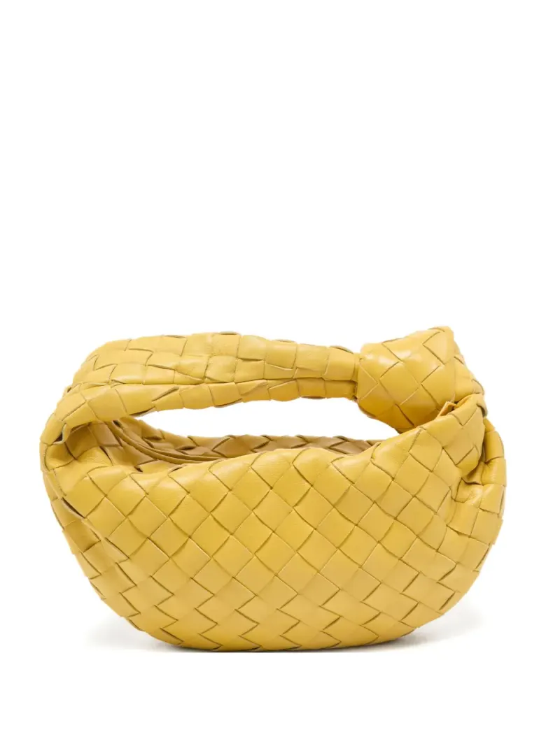 Bottega Veneta Jodie Handtasche mit Intrecciato-Muster in Gelb Intrecciato-Leder