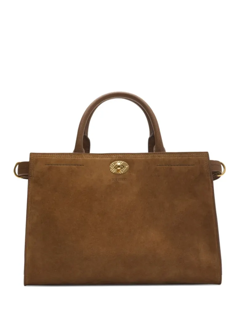 Burberry Kleine Cotswolds Tote Bag aus Wildleder in Braun Wildleder-Leder