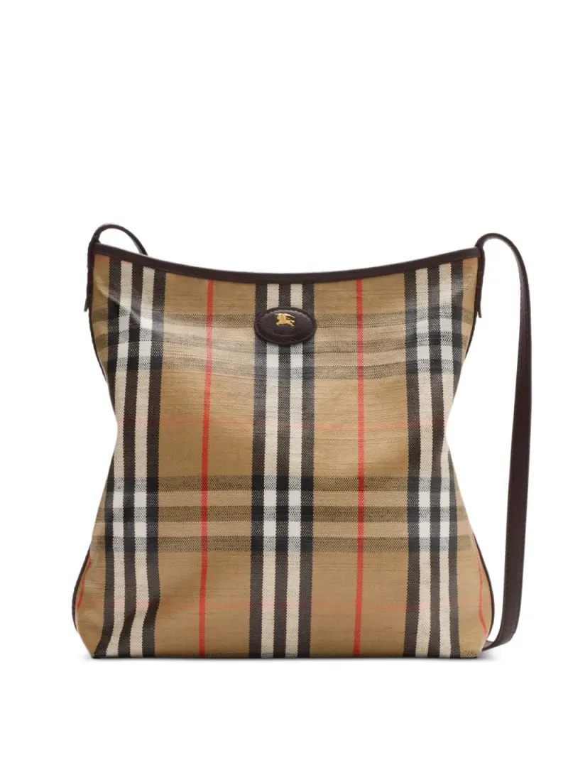 Burberry Highlands Tote Bag mit Check in Nude