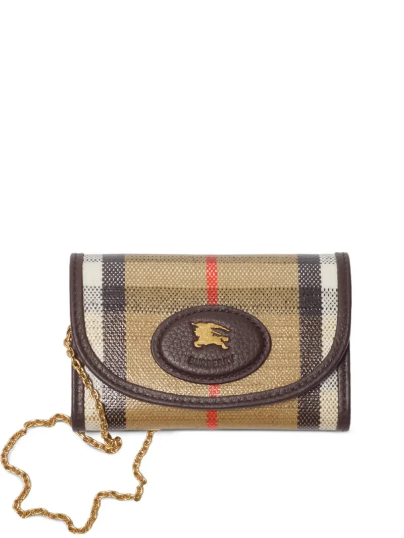 Burberry Highlands Umhängetasche mit Check in Nude