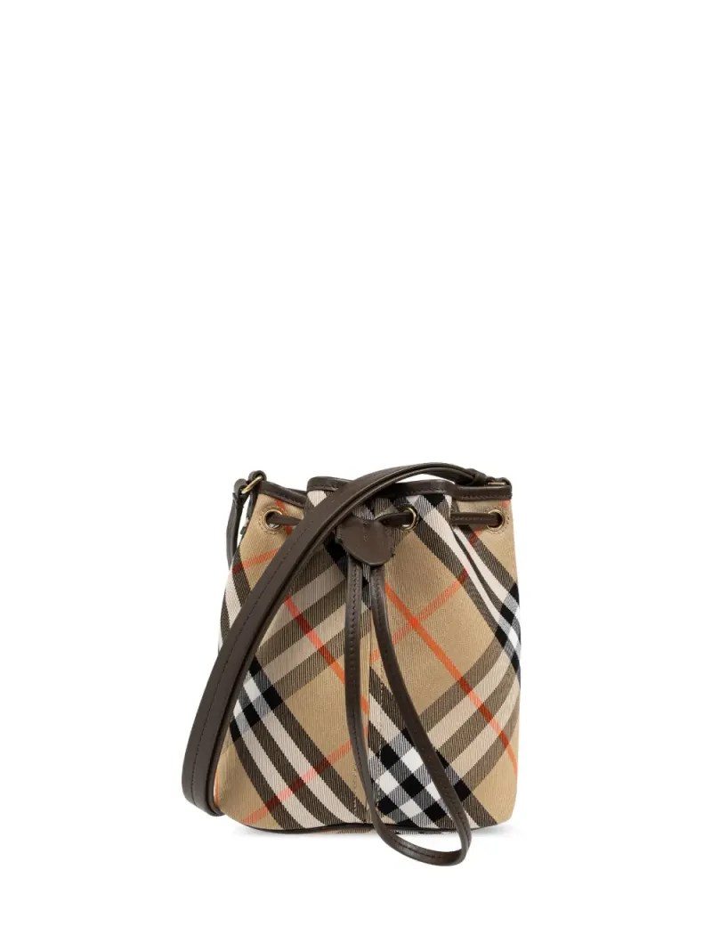 Burberry Karierte Beuteltasche in Nude