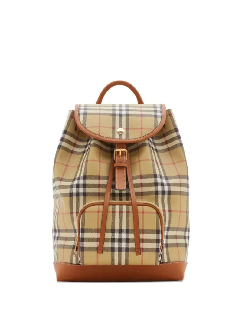 Burberry Karierter Rucksack in Nude