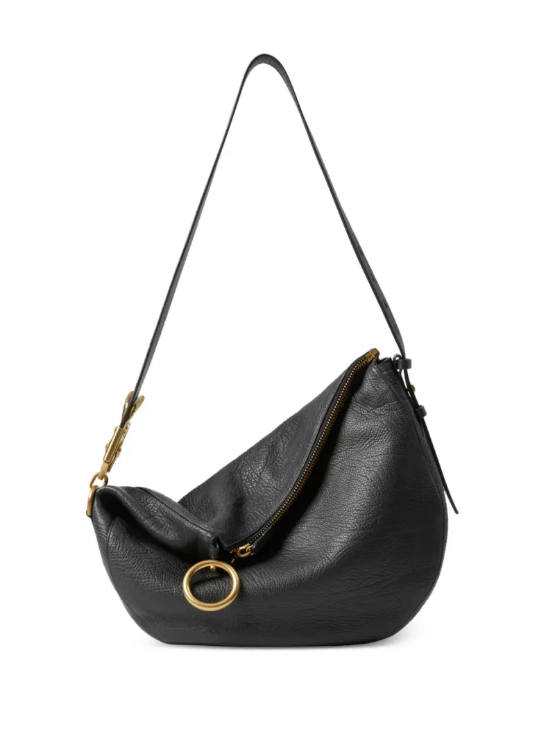Burberry Mittelgroße Knight Schultertasche in Schwarz