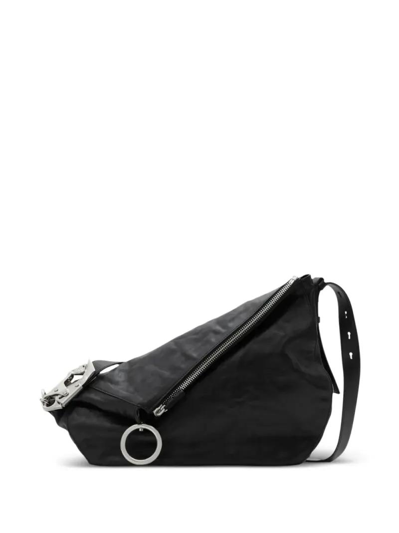 Burberry Mittelgroße Knight Schultertasche in Schwarz