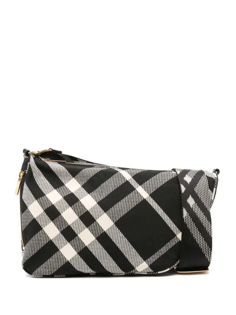 Burberry Mittelgroße Shield Schultertasche in Schwarz