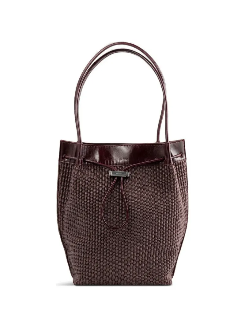 By Far Kayla raffia tote bag in Violett