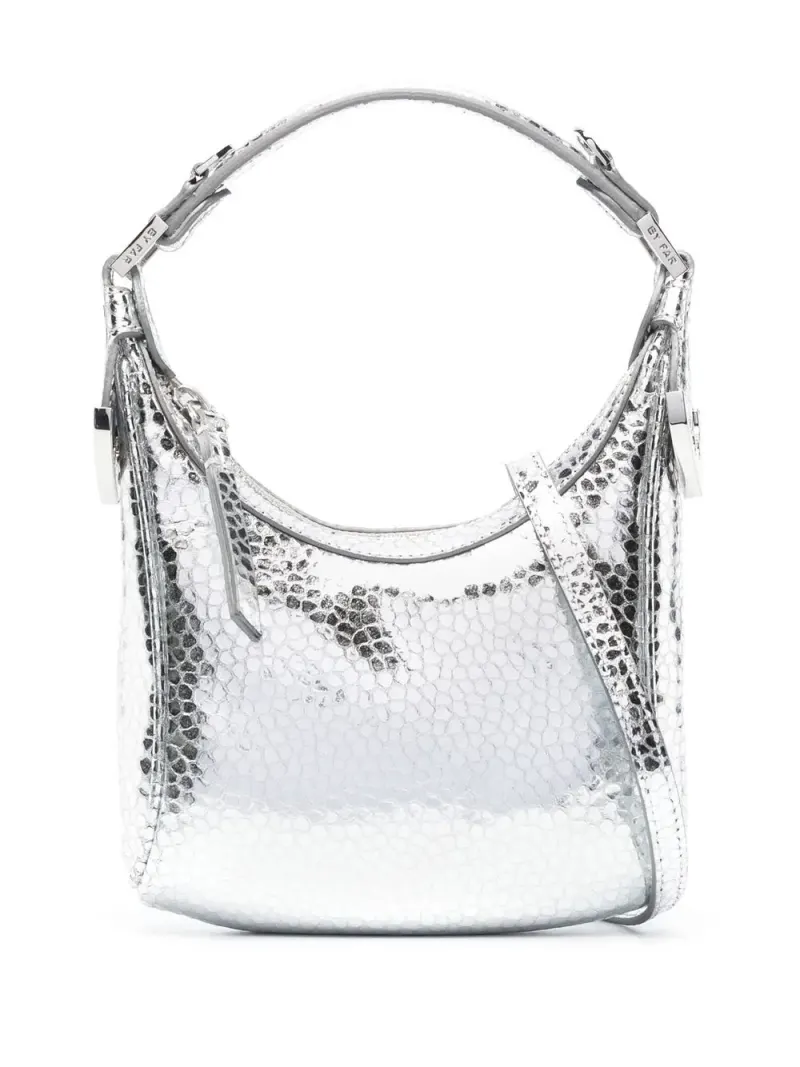 By Far Metallische Cosmo Tasche in Silber