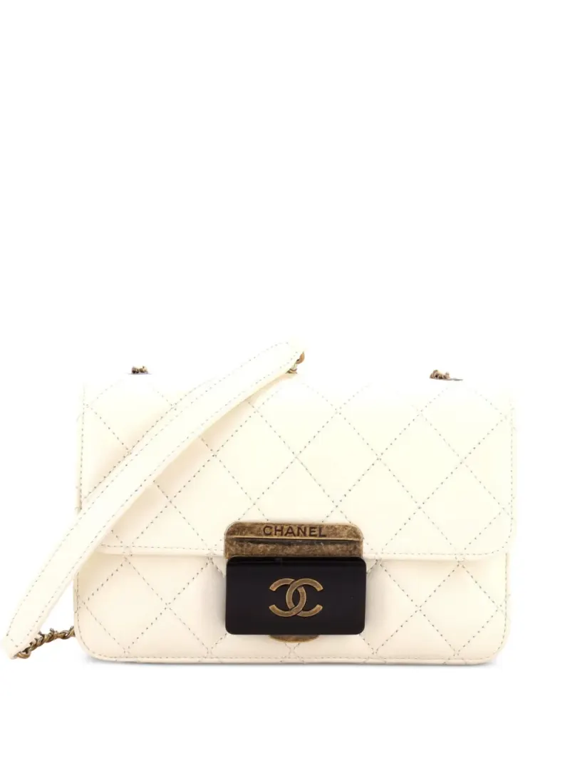 Chanel Beauty Lock Flap Mini in Weiß – Pre-owned Taschen