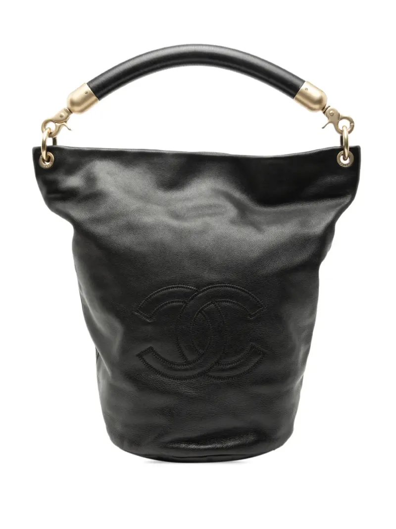 Chanel 2000-2002 Beuteltasche mit CC in Schwarz