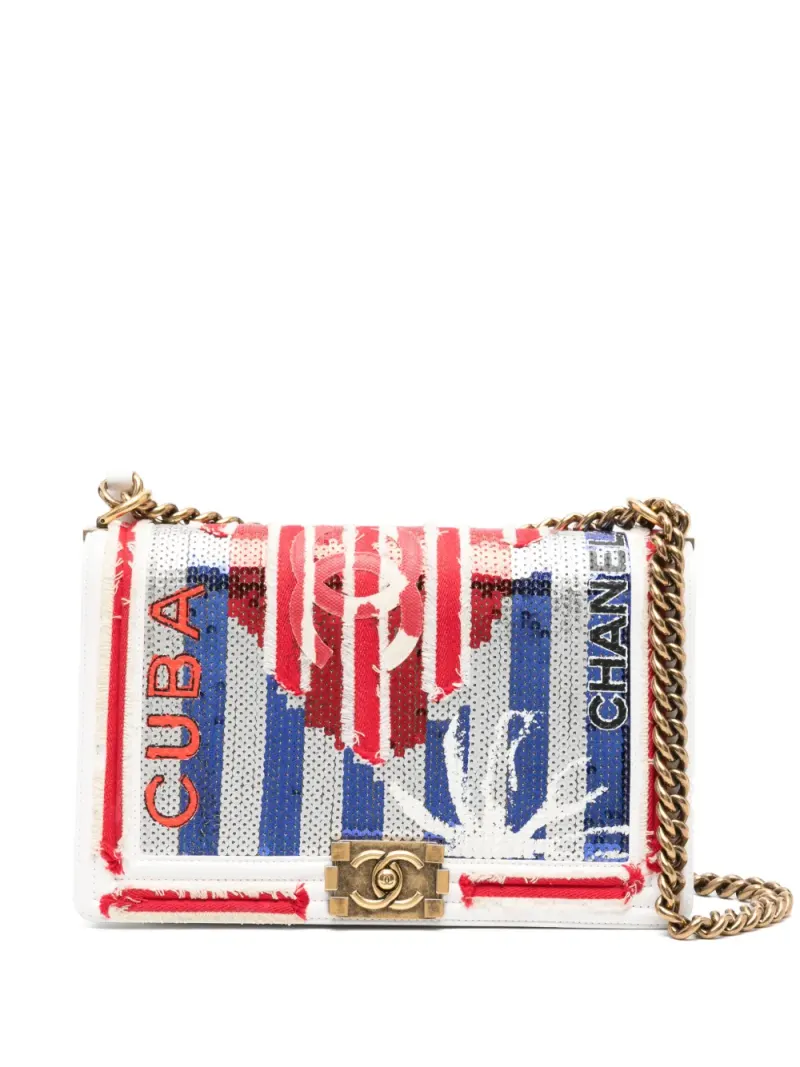 Chanel 2017 Boy Cuba Schultertasche in Weiß