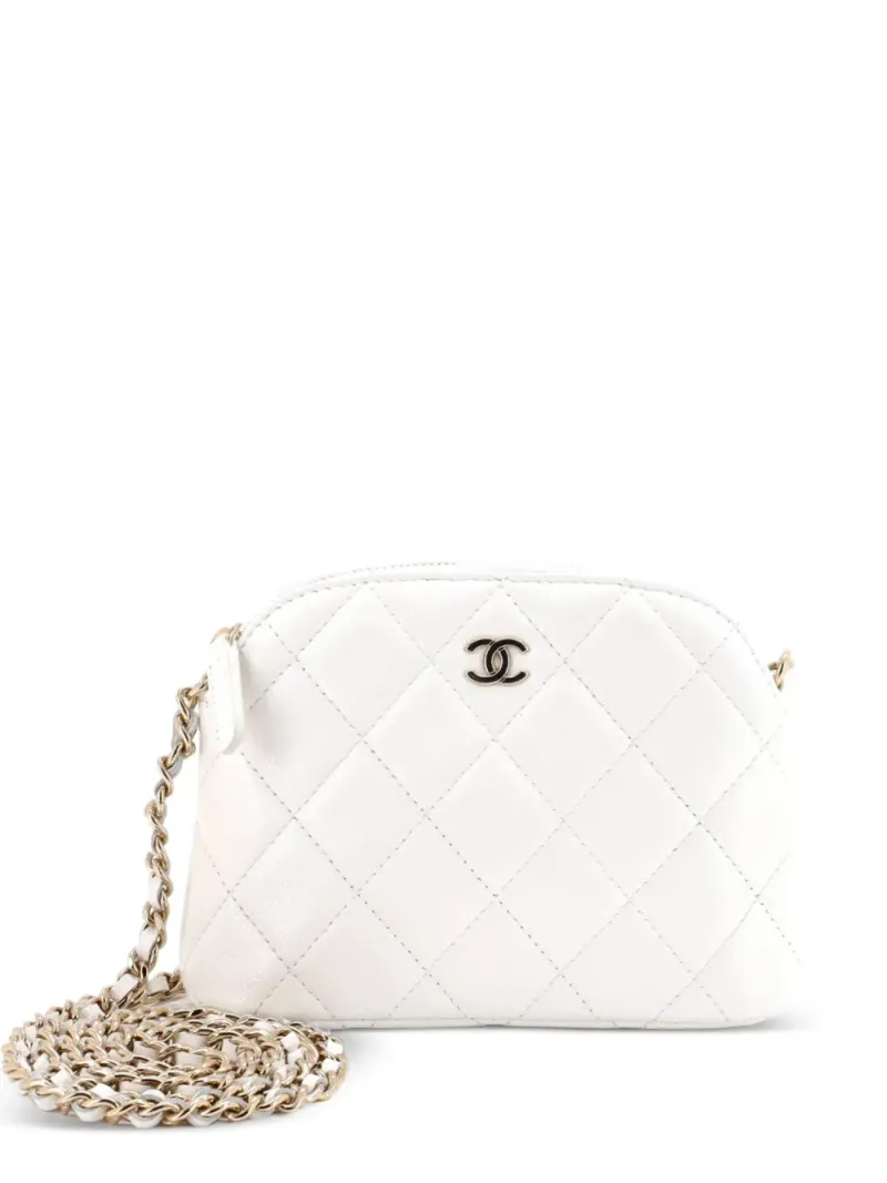 Chanel CC Dome Zip Mini in Weiß – Pre-owned Taschen
