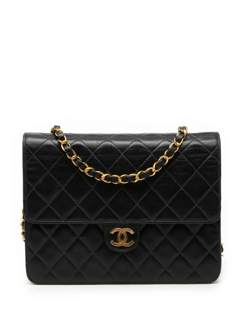 Chanel CC Single Flap in Schwarz Lammleder-Leder – Pre-owned Taschen
