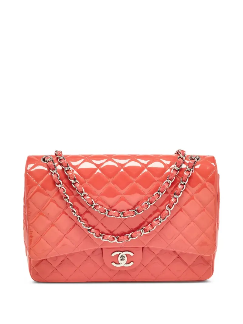 Chanel Große Classic Flap Schultertasche in Rosa
