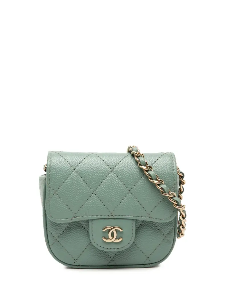 Chanel Classic Single Flap in Grün – Pre-owned Taschen