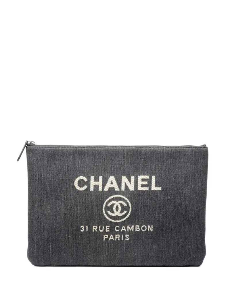Chanel Deauville in Blau – Pre-owned Taschen