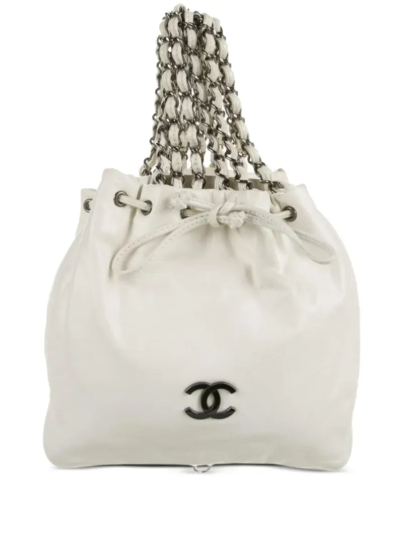 Chanel 2007 Mini Duale Shopper Mini in Weiß