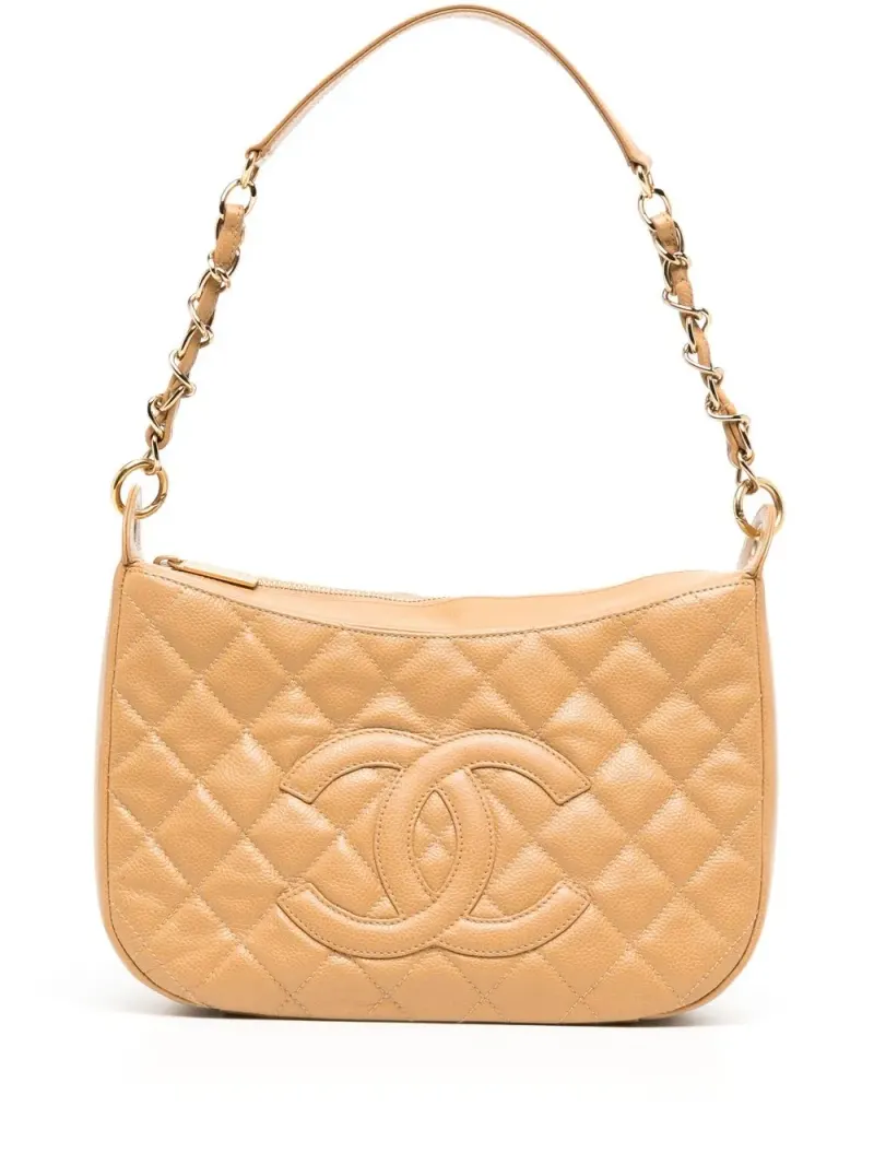 Chanel Gesteppte Schultertasche in Braun