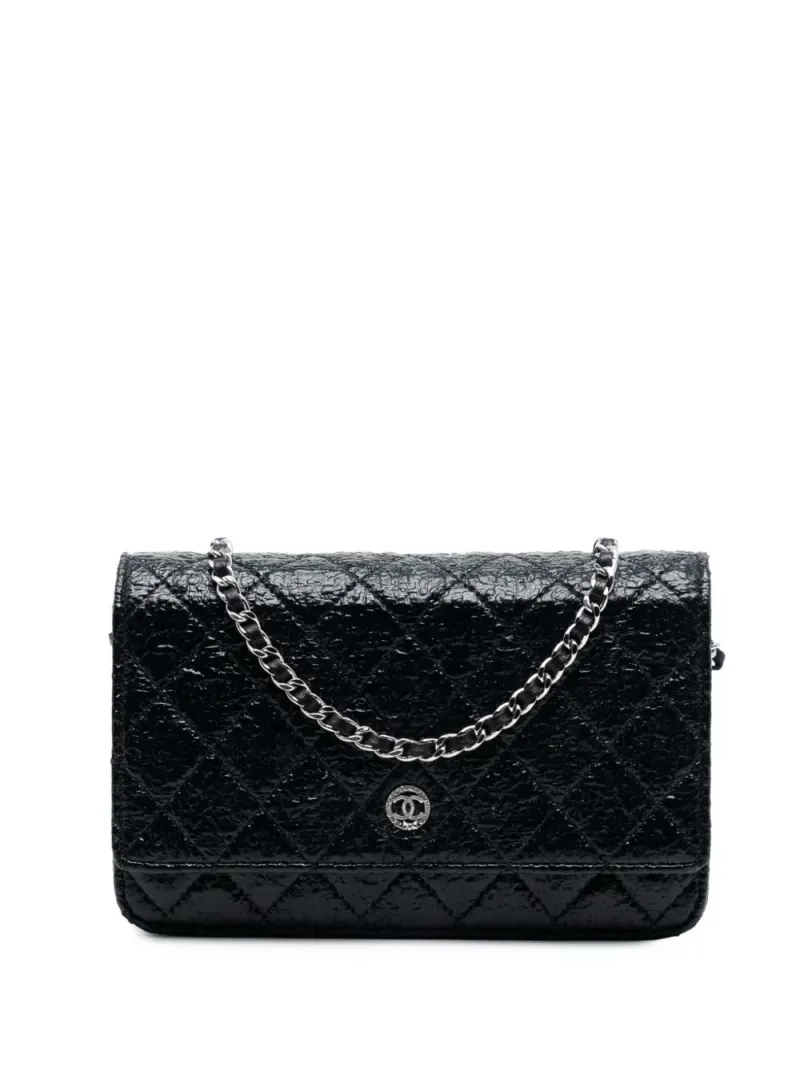 Chanel gestepptes CC Portemonnaie in Schwarz – Pre-owned Taschen