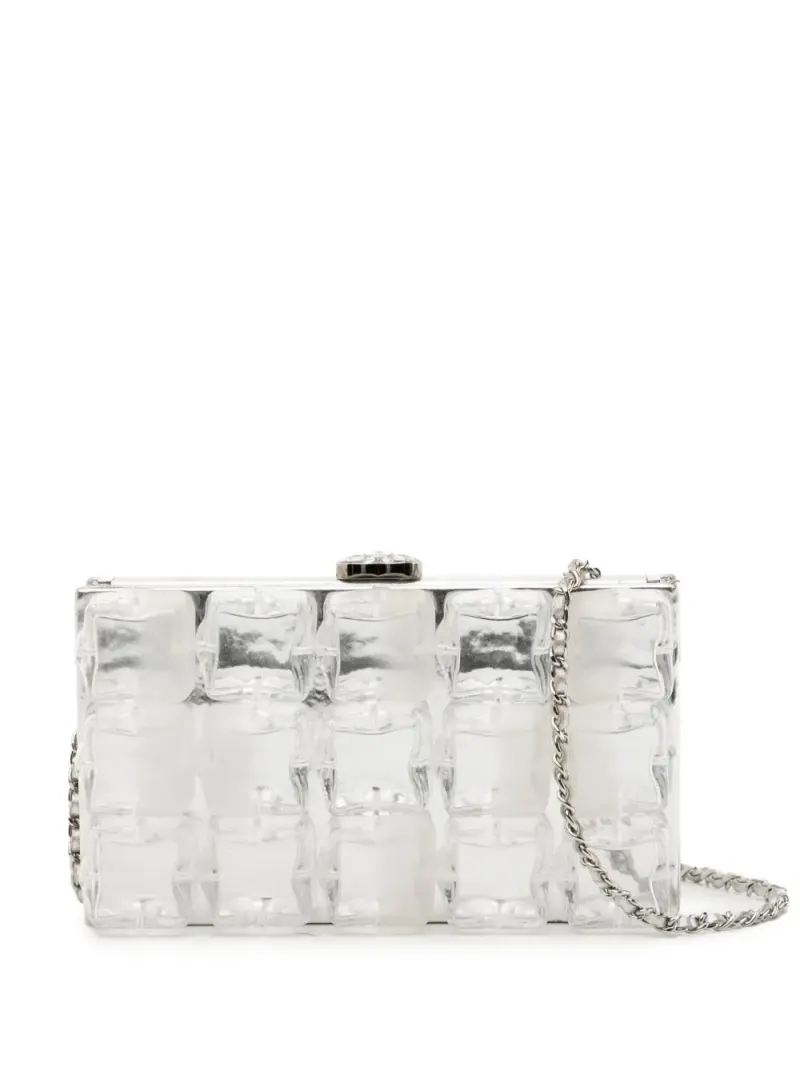 Chanel Ice Cube Clutch in Silber