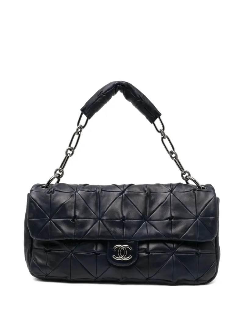 Chanel Jumbo Classic Flap Schultertasche Jumbo in Blau