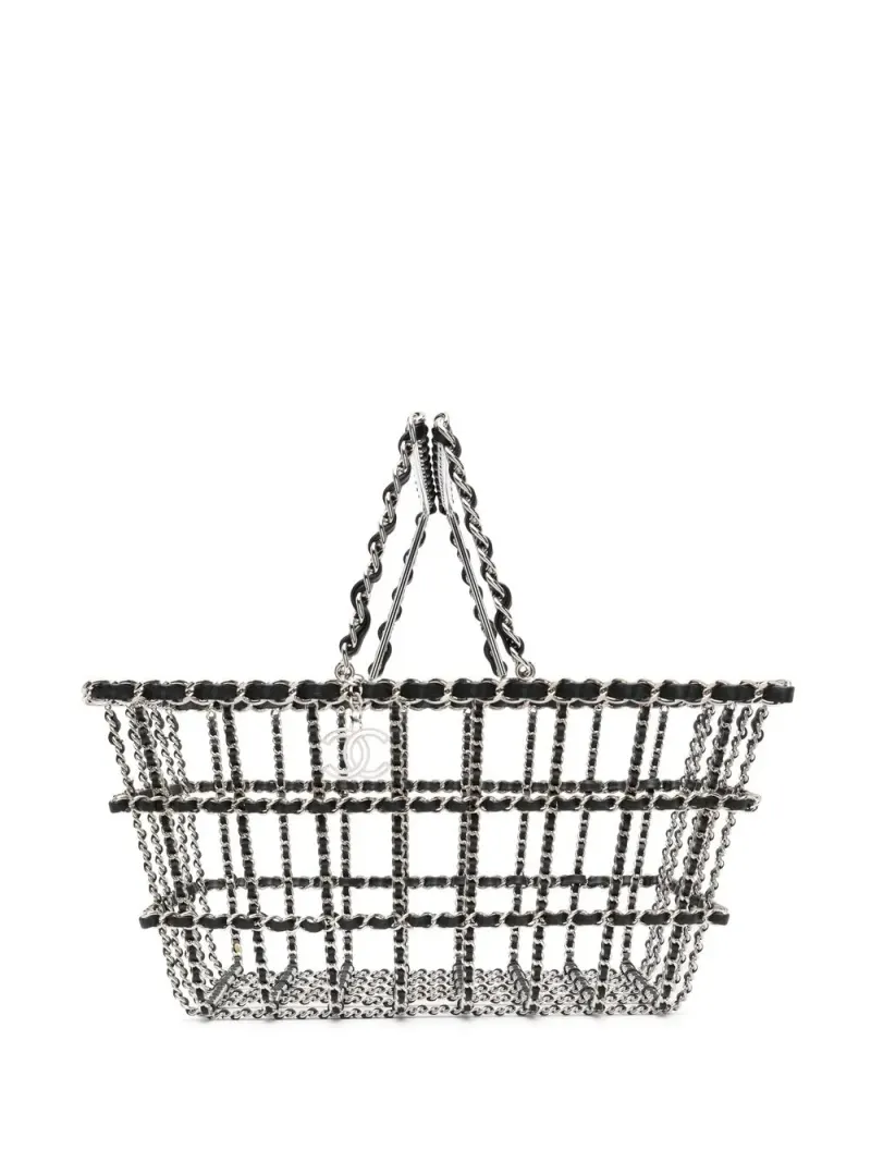 Chanel 2014 Korbtasche in Silber