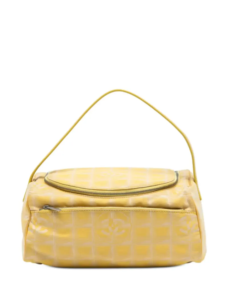 Chanel 2002-2003 New Travel Line Kosmetiktasche aus Nylon in Gelb
