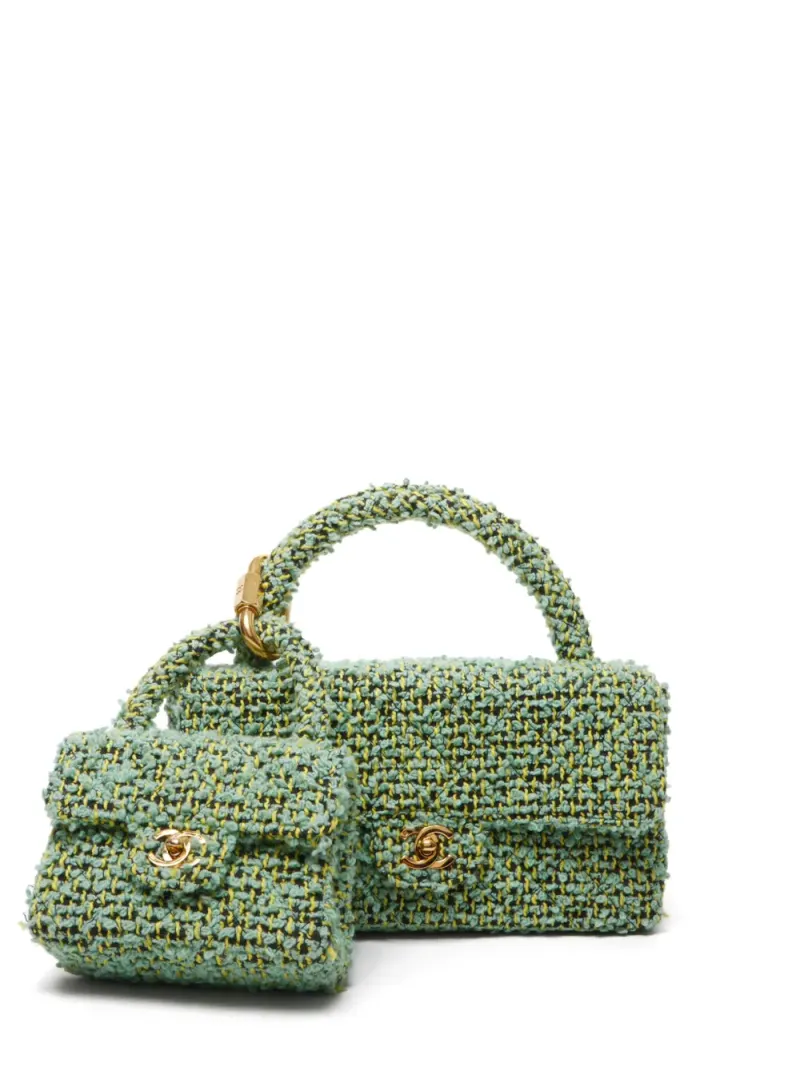 Chanel 1985-1999 Parent & Child Handtasche in Grün