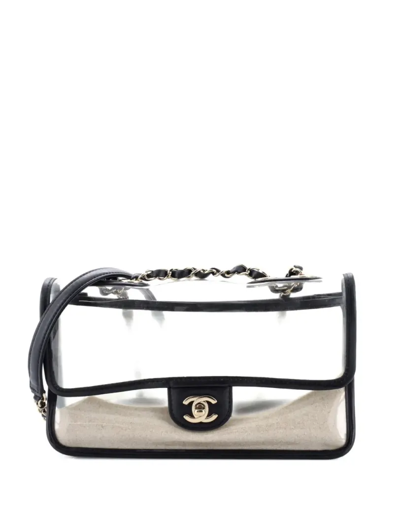 Chanel Sand By The Sea Flap Tasche in Schwarz Lammleder-Leder – Pre-owned Taschen