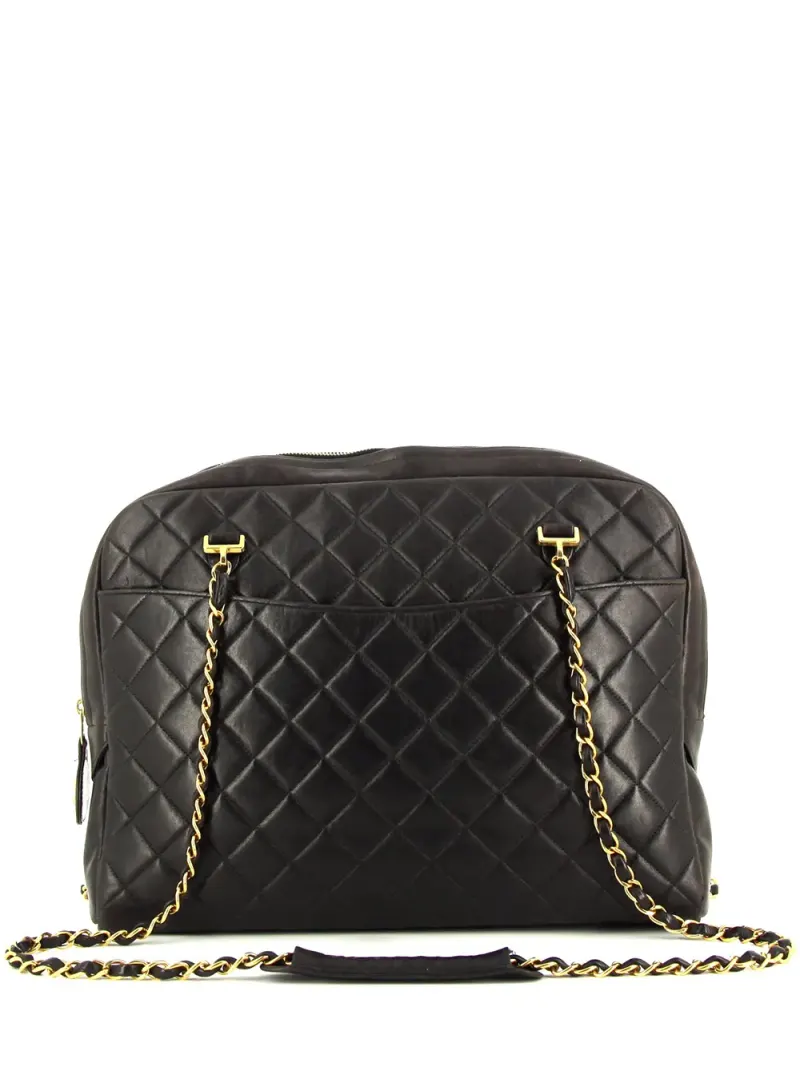 Chanel Schultertasche mit Rautensteppung in Braun