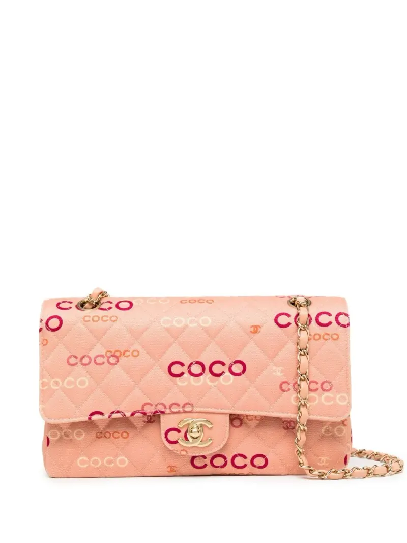 Chanel 2002 Schultertasche mit Doppelklappe in Rosa