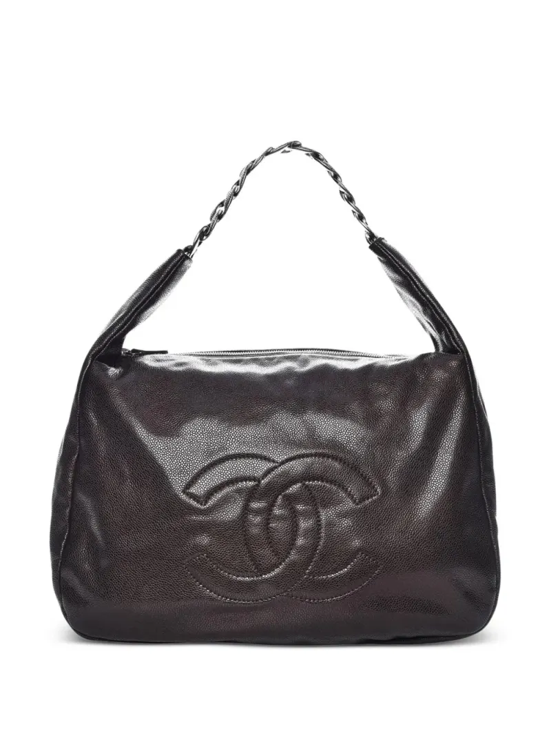 Chanel 2010 Schultertasche mit CC in Braun