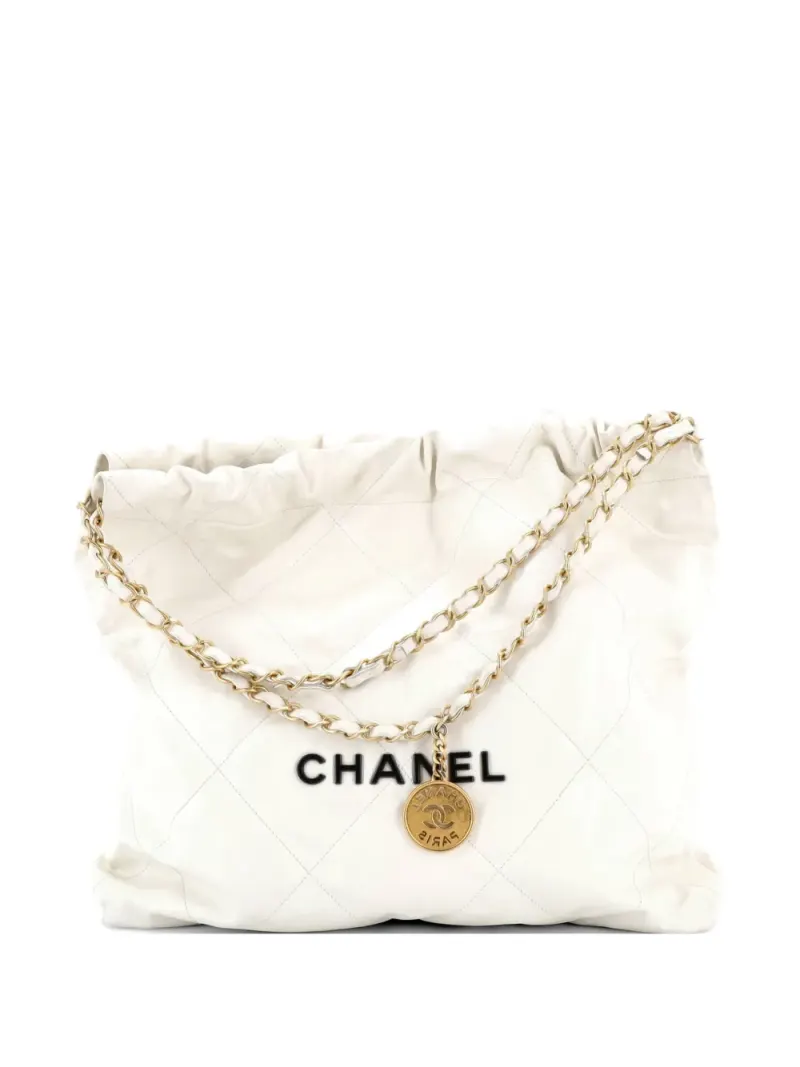 Chanel Stepptasche in Weiß Kalbsleder-Leder – Pre-owned Taschen