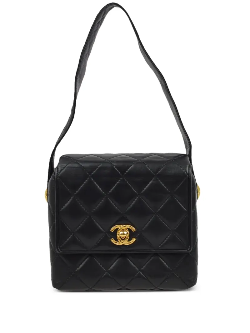 Chanel Straight Flap in Schwarz – Pre-owned Taschen