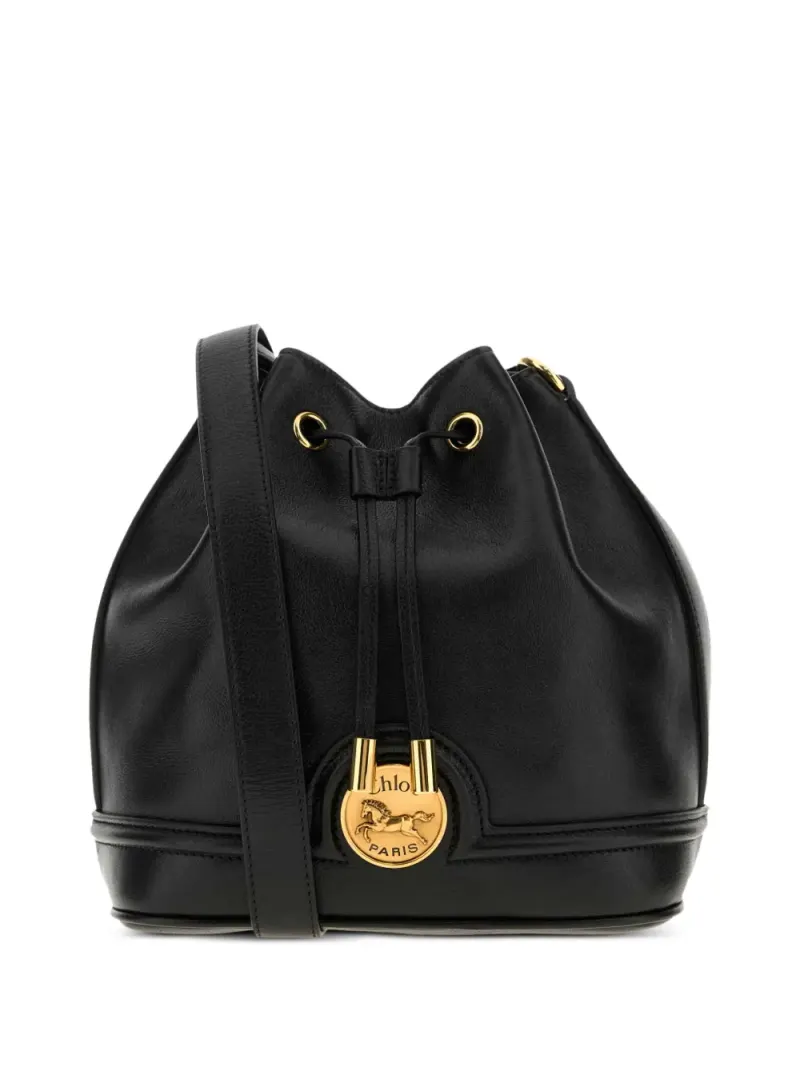 Chloé Beuteltasche aus Leder in Schwarz