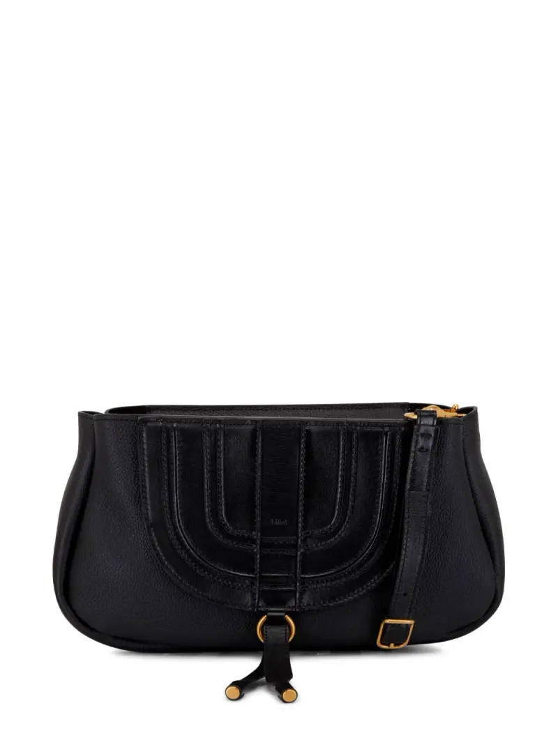 Chloé Clutch mit Logo-Prägung in Schwarz