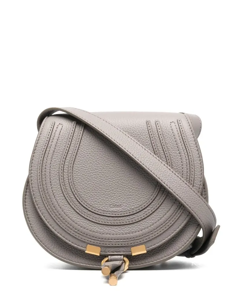 Chloé Kleine Marcie Satteltasche in Grau
