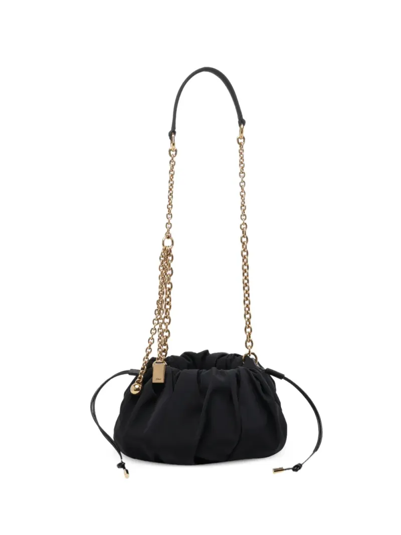 Chloé Plissé Clutch in Schwarz