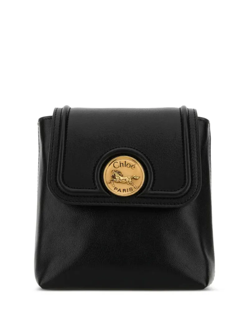 Chloé Rucksack mit Pferde-Medaille in Schwarz