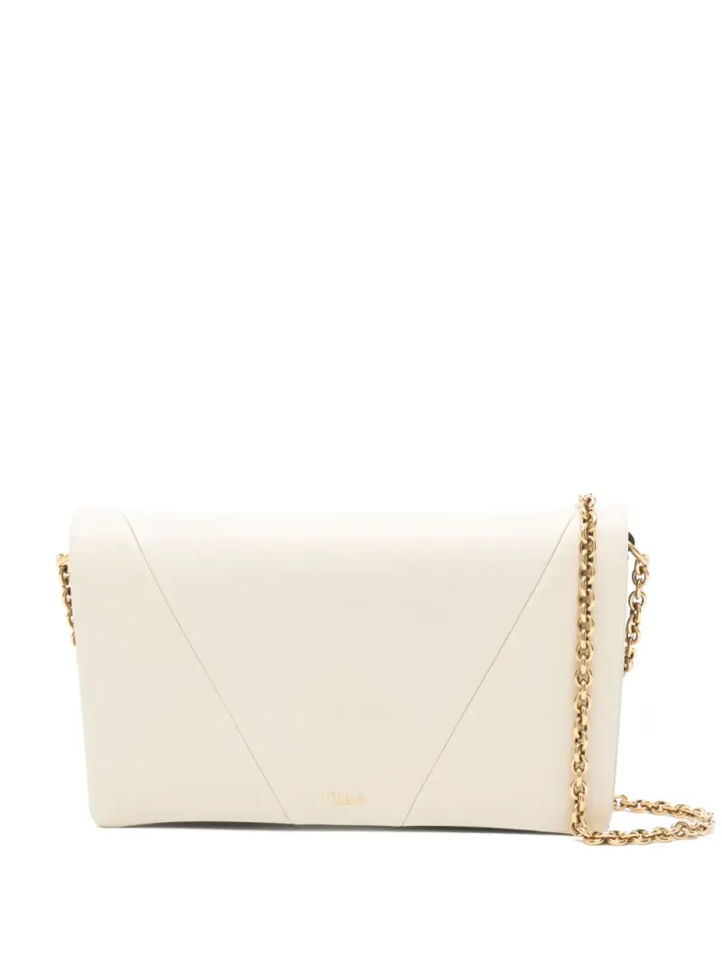 Chloé Spin Flap Umhängetasche in Nude